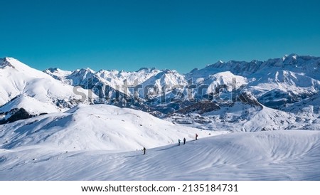 the mountains of the pyrenees between spain and france a perfect place for winter sports