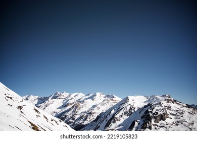 Mountains In The Pyrenees, Ossau Valley In France.