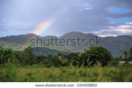 Mountains and rainbows