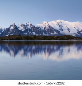Mountains with Reflection in the Lake.