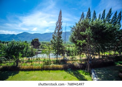 Mountains scenery with sunlight and shadow