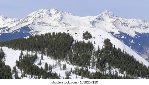 Mountains And Ski Runs In Telluride, Colorado