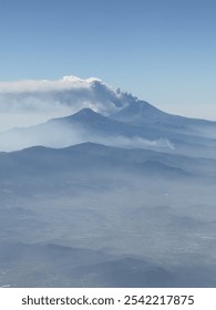 Mountains from the  sky and clouds