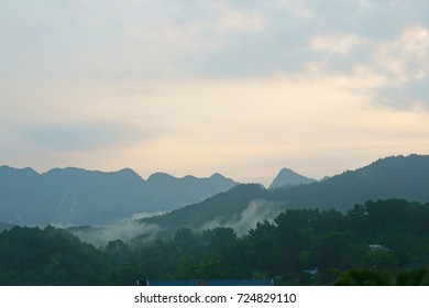 Mountains and sky at dawn - Shutterstock ID 724829110