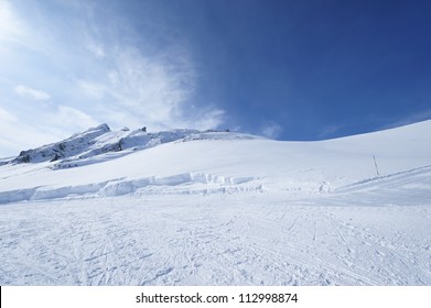 Mountains With Snow In Winter, Val-d'Isere, Alps, France