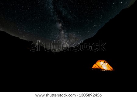 Similar – Foto Bild Bergcamping unter Sternenhimmel