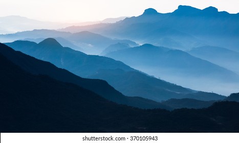 Mountains at sunrise. Sri Lanka - Shutterstock ID 370105943