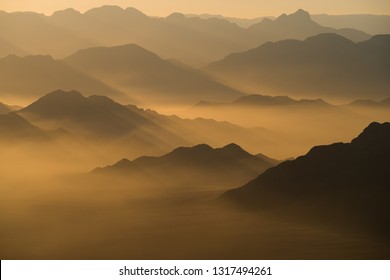 Mountains in sunset