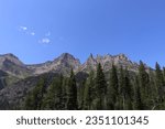 The mountains that surround Kootenai lake in Glacier National Park.  This isolated area can be reached by several hiking trails.  Some within Glacier others from Waterton National park in Canada.  