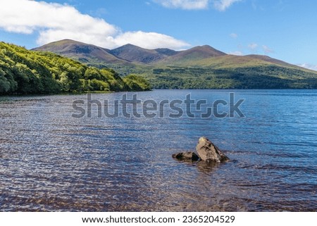 Mountains, Trees and vegetation on Lough Leane lake, Killarney, Kerry, Ireland