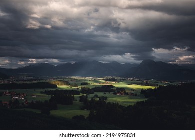 Mountains Valley Cloudy Day Nature Allgäu Alps