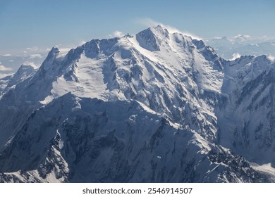 Mountains views from airplane (Islamabad to Skardu) in Pakistan. Beautiful view of snow capped mountains. - Powered by Shutterstock