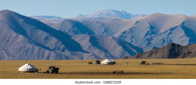 Mountains Of Western Mongolia, Nomad Life, Ger