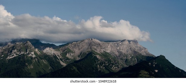 mountainscape with clouds