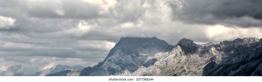 mountainscape with clouds