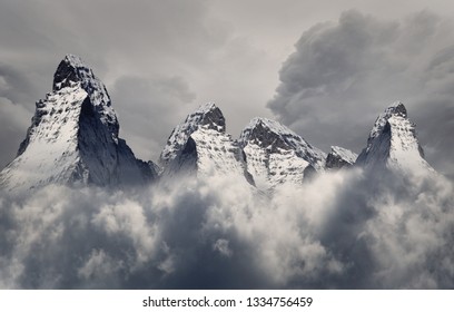 Mountaintop With Fog