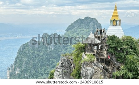 Mountaintop pagodas in Lampang Province