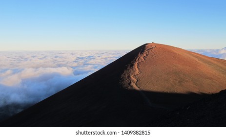 Mountaintop Trail To Shrine Above The Clouds