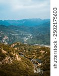 Mountaintop View of Great wall in Beijing
