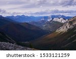 Mountian Range View in Canadian Rockies