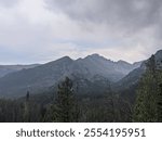 Mountian view from hiking trail in Rocky Mountian National Park