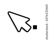 mouse arrow cursor square icon on white background