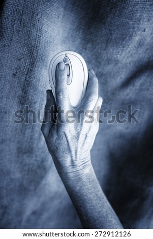 Mouse in hands