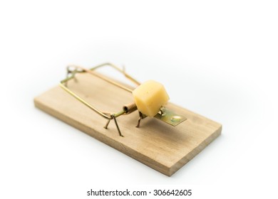 Premium Vector  Mouse trap with cheese isolated on white