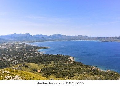 Moutain Point Of View At The Top Of Talaia D'Alcudia