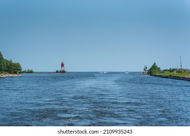 The Mouth Or Estuary Of The Thunder Bay River And Lake Huron