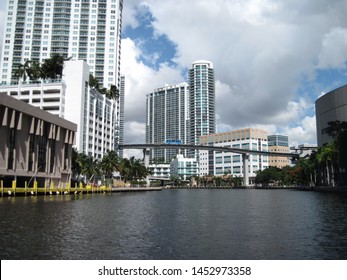 The Mouth Of The Miami River Showing The People Mover