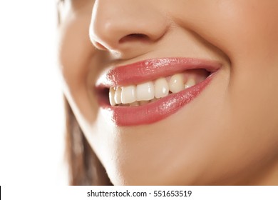mouth and nose of beautiful young women - Shutterstock ID 551653519