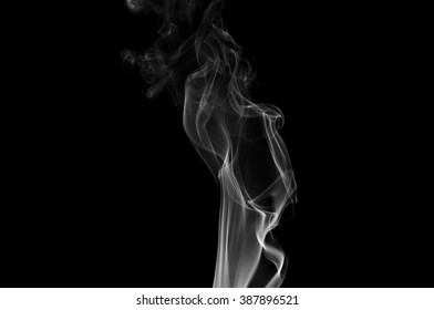 movement of smoke white on black background ink beautiful b w - Shutterstock ID 387896521