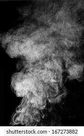 Movement of white smoke on black background. - Shutterstock ID 167273882