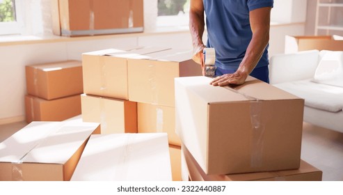 Mover Service Packing Box. Moving Delivery In House