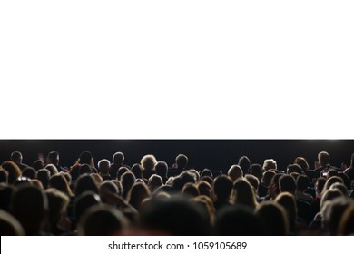movie audience with isolated white area - Shutterstock ID 1059105689