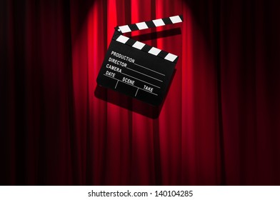 Movie Time Concept Layout Film Projector Stock Vector (Royalty Free ...