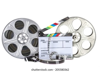 Movie Clapper Board Film Reel On Stock Photo 205580362 | Shutterstock