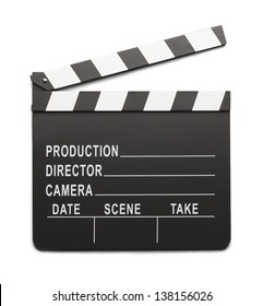 Movie Directors Clap Board Isolated On White Background.