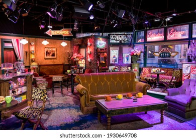 Movie Set Of Friends Film Inside Warner Bros Studio, Los Angeles, March, 2017