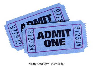 Two Tickets Blue Front View Isolated Stock Photo 1167484153 | Shutterstock