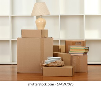 Moving Boxes In Empty Room