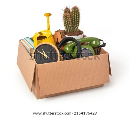 Moving cardboard boxes full with stuff