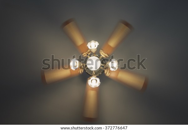 Moving Ceiling Fan Light Stock Photo Edit Now 372776647