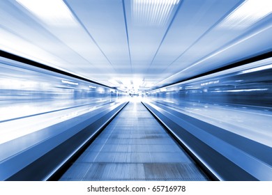 Moving Escalator In Business Center