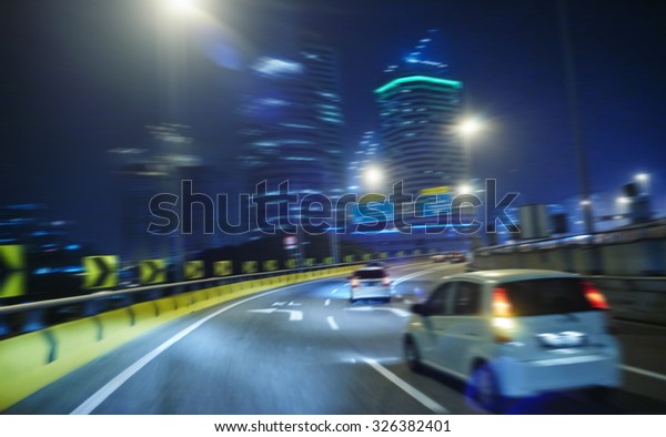 moving forward\
motion blur background,night\
scene