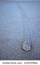 Moving Rock at Racetrack Playa in Death Valley National Park