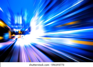 moving traffic light trails at night
 - Shutterstock ID 596193773