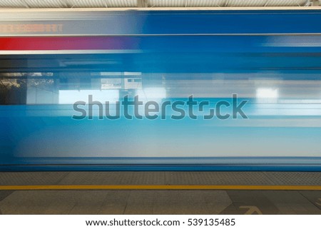 a moving train