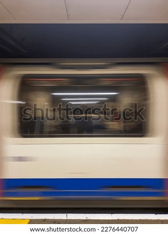 A moving train on the motion photography